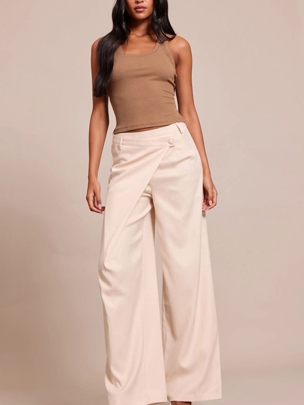 NWT PLT Tall Woven Wrap-Front Trousers - UK Size 10